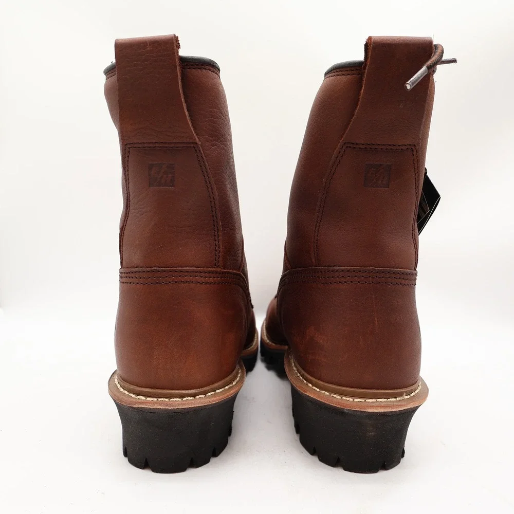 Carolina 7515 Logger Boots Mens 10.5 M Brown Leather Gore-Tex Waterproof NWT